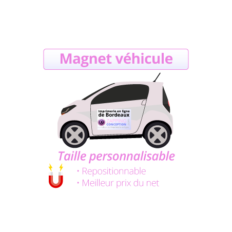 La publicité aimantée (magnétique) pour carrosserie d'auto.