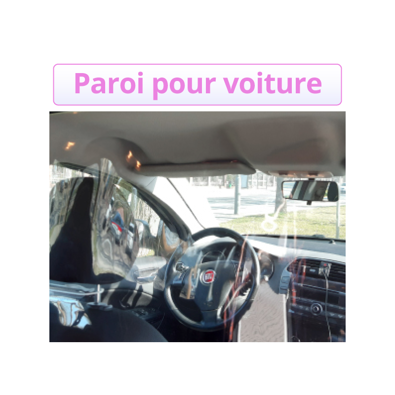 Séparation transparente véhicule passager conducteur