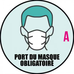 autocollant pour vitrine " Port du masque obligatoire " A