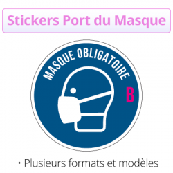 Sticker port du masque obligatoire