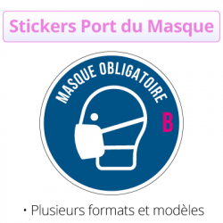 Stickers sol rond port du masque Coronavirus