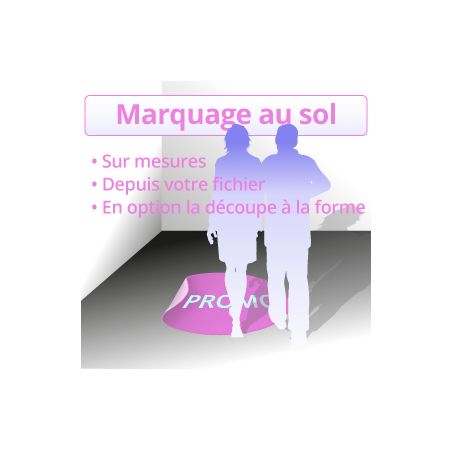 Impression Adhésif Sol Antidérapant - Marquage Publicitaire Sol