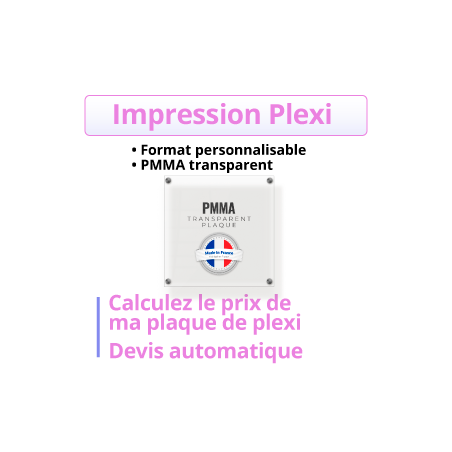 Panneau Publicitaire, Impression panneau en Plexiglas - PMMA